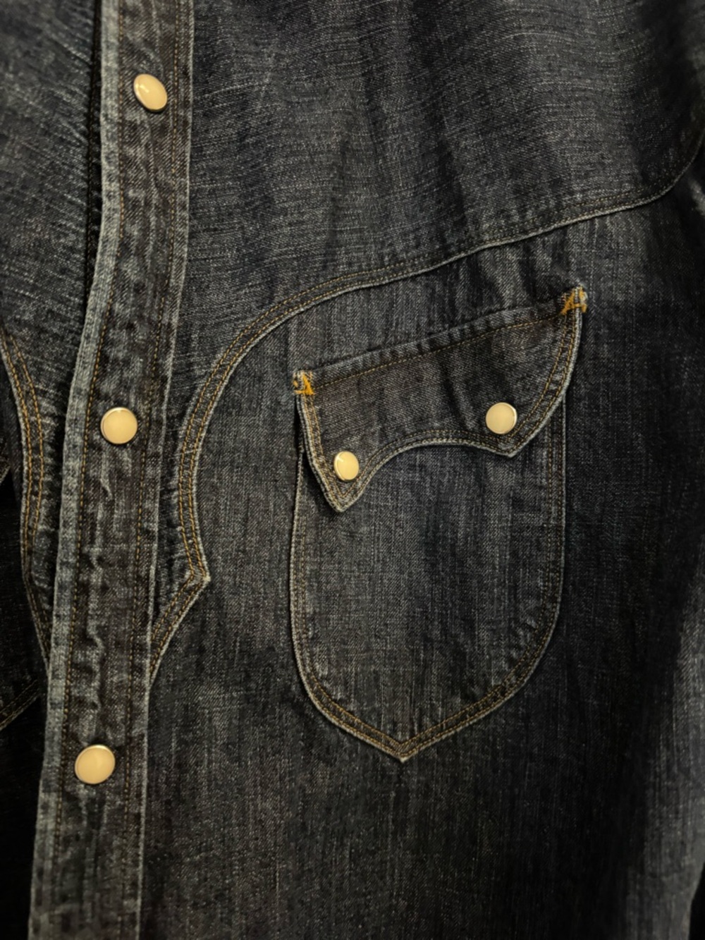 Stevenson Overall Co Cody Japanese Denim Western Shirt size XXL - Picture 2 of 5